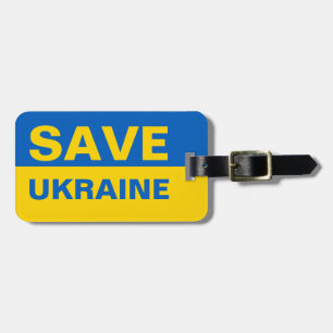 Spara Ukraina Ukrainas Flagga Bagagebricka