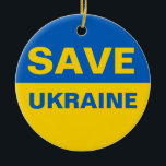 Spara Ukraina Ukrainas Flagga Julgransprydnad Keramik<br><div class="desc">Spara Ukraina Ukrainas Flagga</div>