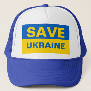 Spara Ukraina Ukrainas Flagga Keps