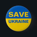 Spara Ukraina Ukrainas Flagga Knapp<br><div class="desc">Spara Ukraina Ukrainas Flagga</div>