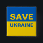 Spara Ukraina Ukrainas Flagga Knapp<br><div class="desc">Spara Ukraina Ukrainas Flagga</div>