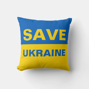 Spara Ukraina Ukrainas Flagga Kudde