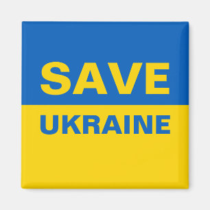 Spara Ukraina Ukrainas Flagga Magnet