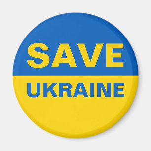 Spara Ukraina Ukrainas Flagga Magnet
