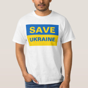 Spara Ukraina Ukrainas Flagga T Shirt