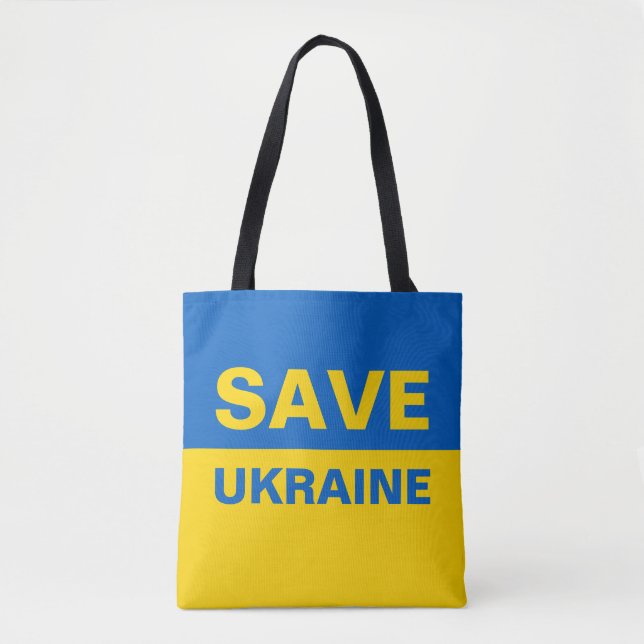 Spara Ukraina Ukrainas Flagga Tygkasse (Framsida)