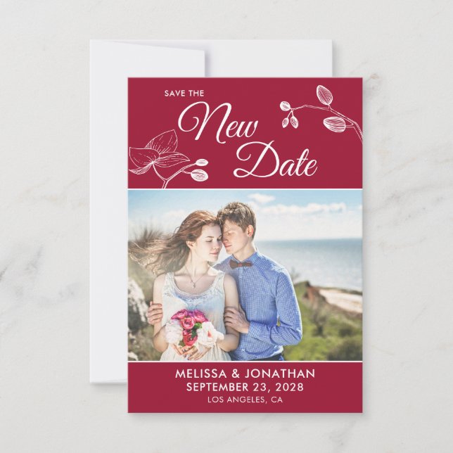 Spara Uppskjutningsfoto för New Date bröllop (Framsida)
