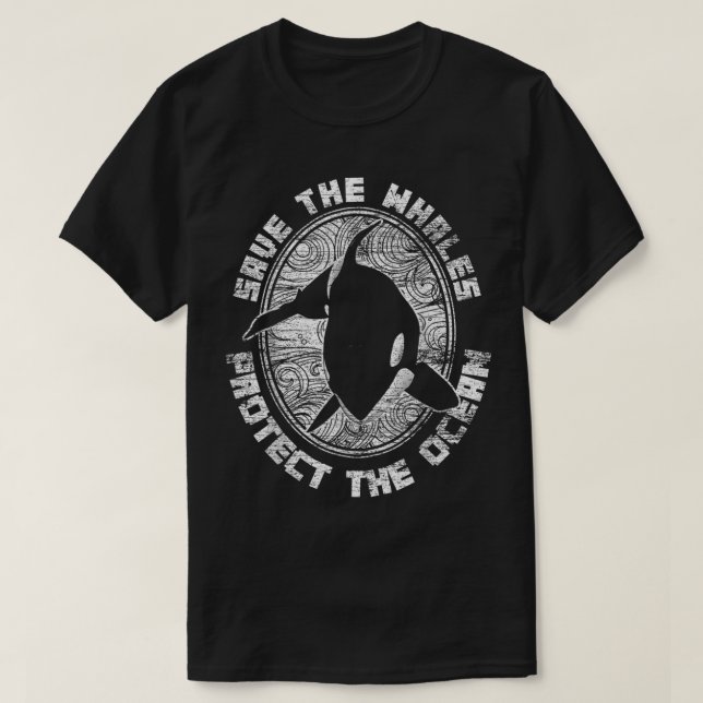 Spara Valarna skyddar havsområdet Orca T-Shirt (Design framsida)