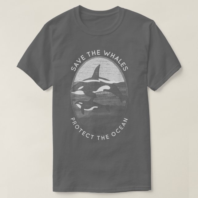 Spara Valarna skyddar Ocean Orca Killer Whal T Shirt (Design framsida)