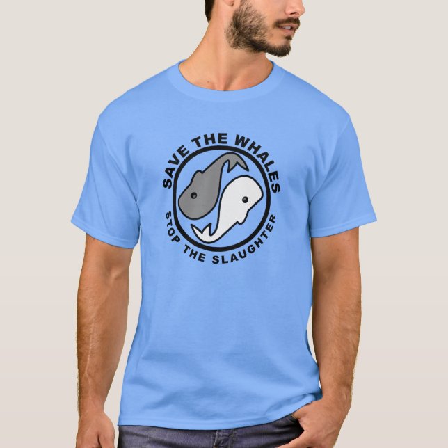 Spara valen - djurens rättigheter tee shirt (Framsida)