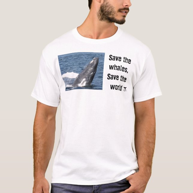 Spara valen, spara världen tee shirt (Framsida)