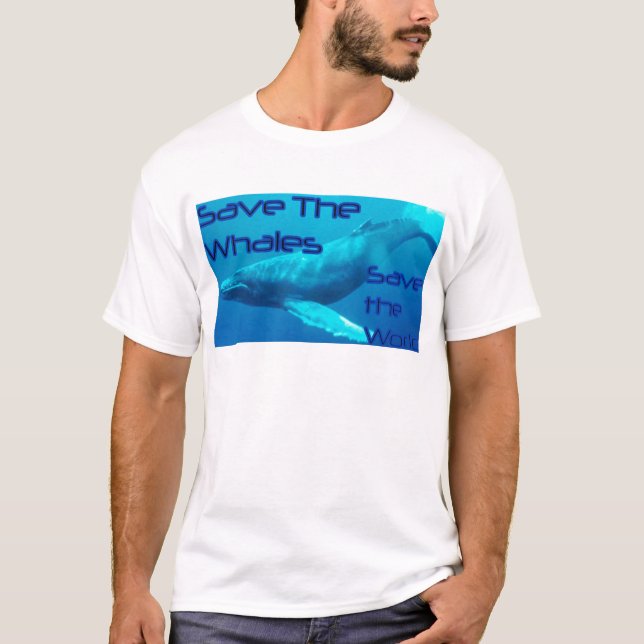 Spara valen, spara världstshirten tee shirt (Framsida)