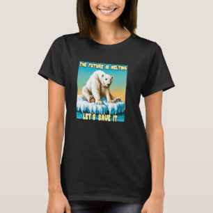 Spara vår arktiska Ledsen Björn på Smälter is T Shirt