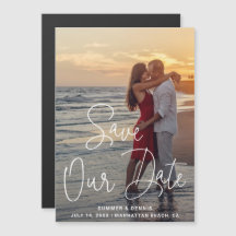 Spara vår Date Elegant Script Photo Save Date