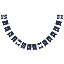 Spara vår Date Nautical Bunting Photo Prop