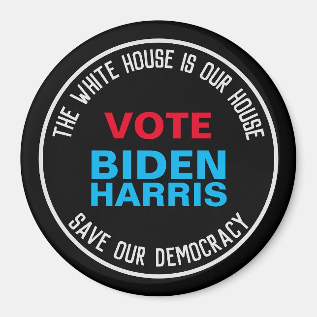 Spara Vår demokrati Omröstning BIDEN HARRIS-kylskå Magnet (Framsidan)