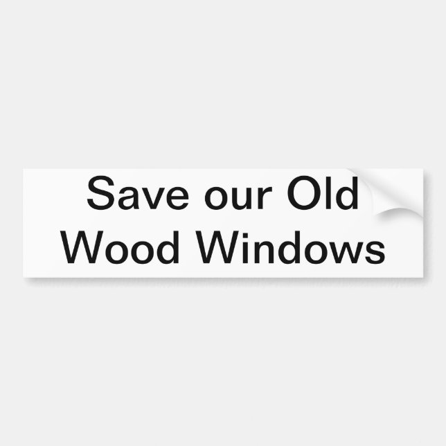 Spara vår gammala Wood Windows Bildekal (Framsidan)