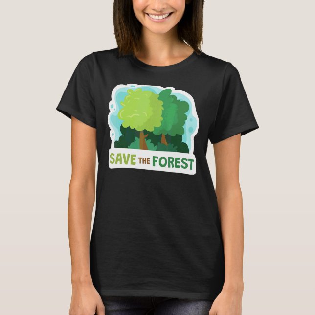 Spara Vår Grönt Forest Energy Health Environment E T Shirt (Framsida)