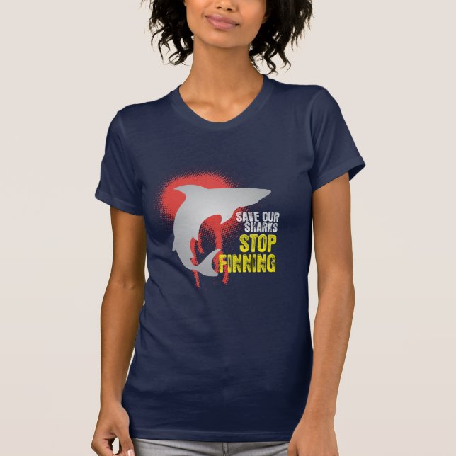 Spara vår hajstoppFinning T-tröja T-shirt (Framsida)
