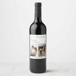 Spara vår handskriven Hjärtfoto för Personlig av d Vinflaska Etikett