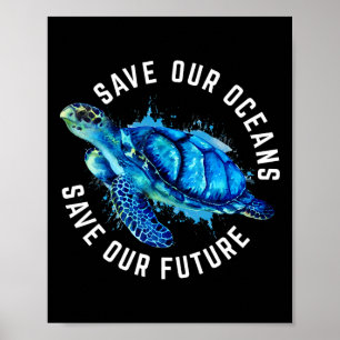 Spara vår havssköldpaddsdag - miljö C Poster