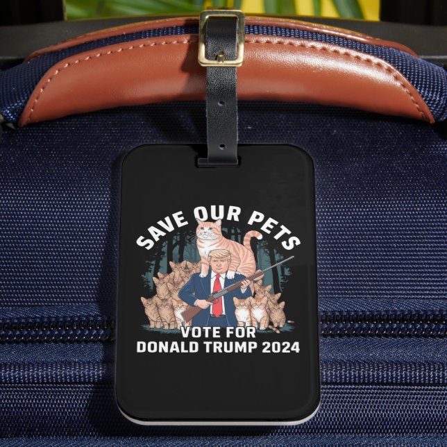 Spara Vår husdjur 2024 President Trump Policy Bagagebricka (Framsida Insitu 2)