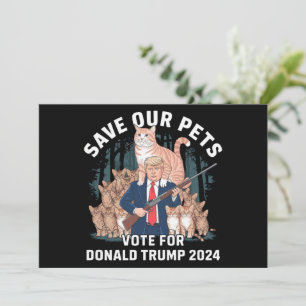 Spara Vår husdjur 2024 President Trump Policy Inbjudningar
