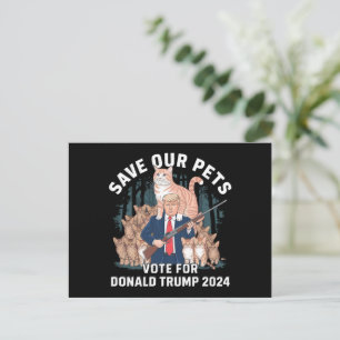 Spara Vår husdjur 2024 President Trump Policy Vykort