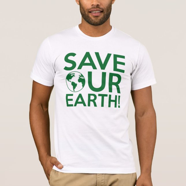 Spara Vår jord T Shirt (Framsida)