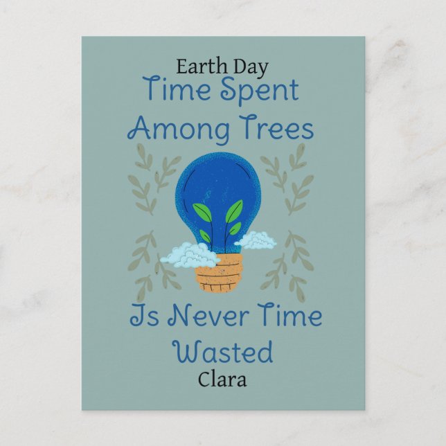 spara vår jord, vår jorddag, kärlek, vår jord, vet vykort (Framsida)