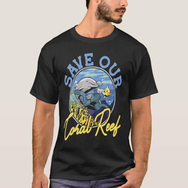 Spara vår korallrev t shirt (Framsida)