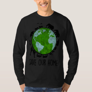 Spara vår miljö för jorddagsplanet för husdjur t shirt