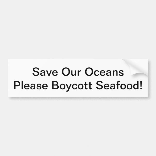 Spara vår Oceans Bumper Sticker Bildekal (Framsidan)