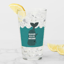 Spara Vår Oceans Environmental Art Whale Glaskopp