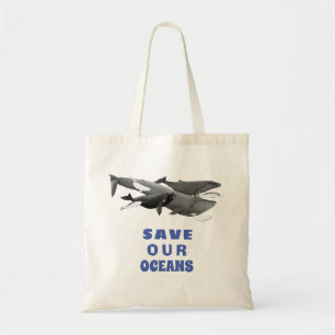 Spara Vår Oceans Environmental Art Whale Tygkasse