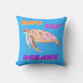 Spara vår Oceans Turtle Kudde