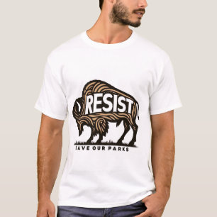 Spara Vår Parker Retro Bison fortsätter att vara m T Shirt