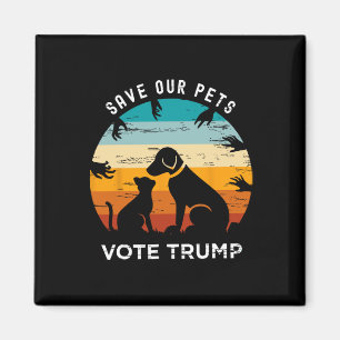 Spara Vår Pet Vote Trump 2024 Lover Hund L. Magnet