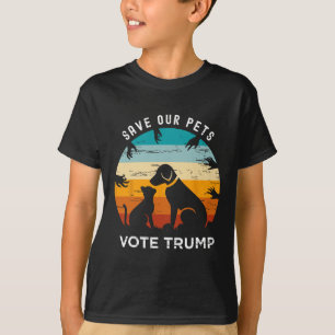 Spara Vår Pet Vote Trump 2024 Lover Hund L. T Shirt