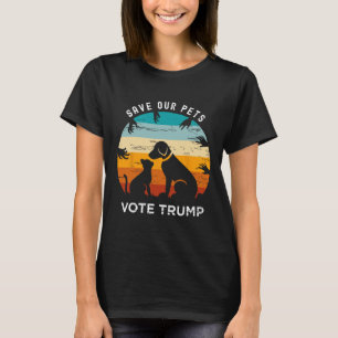 Spara Vår Pet Vote Trump 2024 Lover Hund L. T Shirt