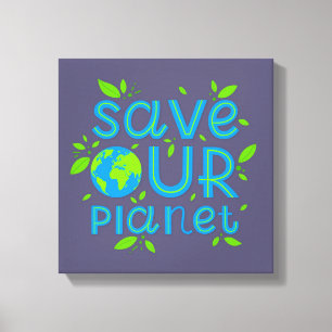 Spara vår planet canvastryck