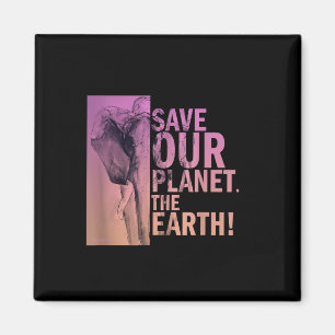 Spara vår planet, jorden Elephant Environmental P Magnet