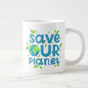 Spara vår planet jumbo mugg