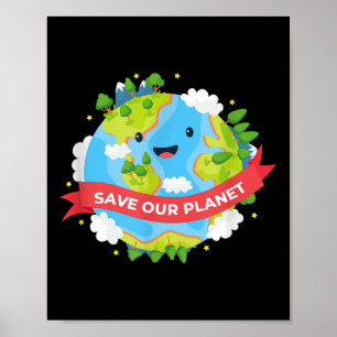 Spara Vår planet Mor Earth Environmental Protectio Poster