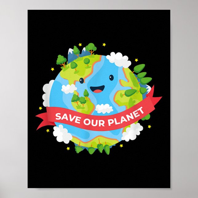Spara Vår planet Mor Earth Environmental Protectio Poster (Framsidan)