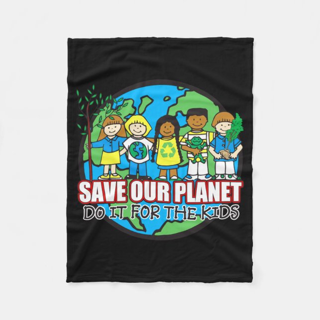 Spara Vår Planet T Tröja  Fleecefilt (Framsidan)
