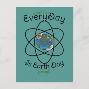spara vår planet, varje dag är jorddag, anpassning helg vykort