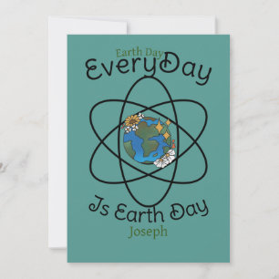 spara vår planet, varje dag är jorddag, anpassning julkort