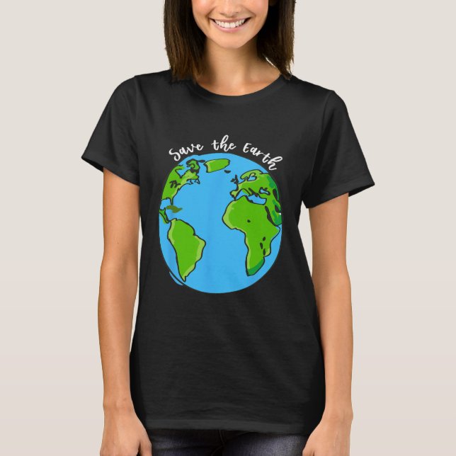 Spara vår planetens jorddag T Shirt För barn och A (Framsida)