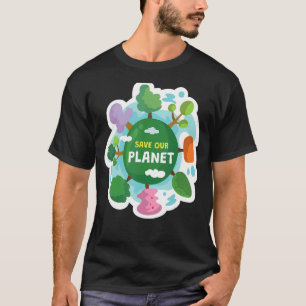 Spara Vår planets Grönt Energi - hälsosam miljö E T Shirt